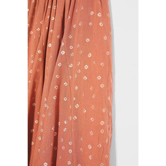 By: Anthropologie Kaley Shimmer Maxi Boho Skirt Size: XL Color Rose Dust & Gold - Picture 4 of 6